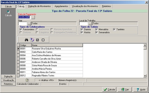 Cálculo da Parcela Final do 13º Salário