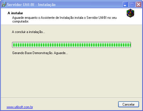 Continuação do processo de instalação