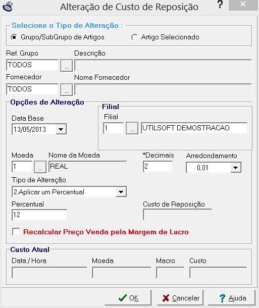 cadart_ajuste_custo