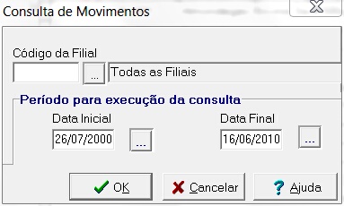 Consulta Movimentos do Artigo