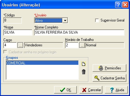 Cadastrodeusuario