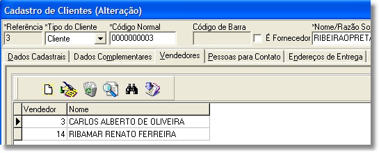 Vendedores do clientes