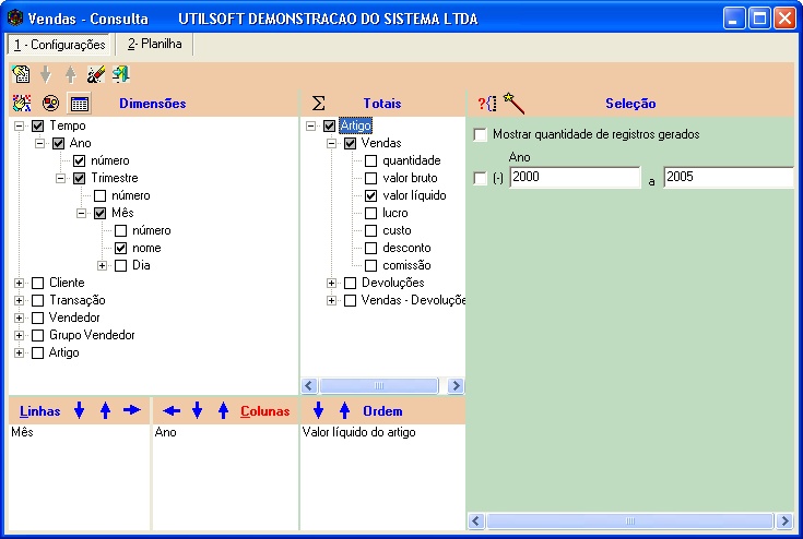 Configura cenário