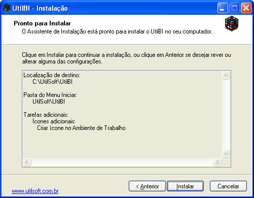 Pronto para iniciar a instalação