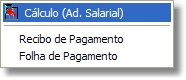 Menu de Adiantamento Salarial