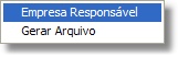Menu do SEFIP Menu do SEFIP