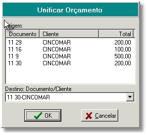 UnificarOrcamento